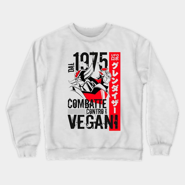 046b Goldrake Contro Vegani Crewneck Sweatshirt by Yexart